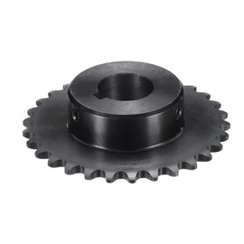 sourcing map #35 Chain Roller Sprocket B Type, 1" Bore 30 Tooth Single Strand Chain Sprocket, Carbon Steel, Keyway with Set Screws