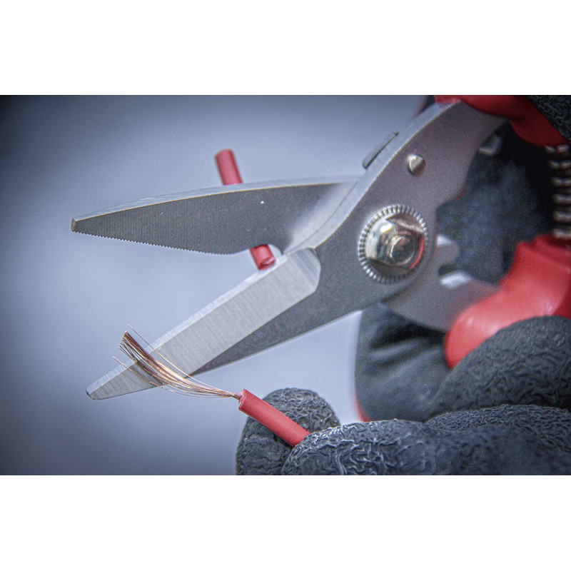 Kraftmann 50620 Stainless Steel Universal Scissors, Silver/Red/Black, 180 mm