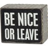 Primitives By Kathy Black 3" x 2-1/2" Box Sign -