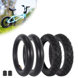 2 Set of 12.5x2.25 Tire and Inner Tube, 12 1/2 x2 1/4 tire & tube sets with TR87 bent valve stem for Pocket Mod, Bella, Betty, Bistro, Currie, Schwinn eZip Gas MX125 Dirt Rocket Electric Scooter Bike
