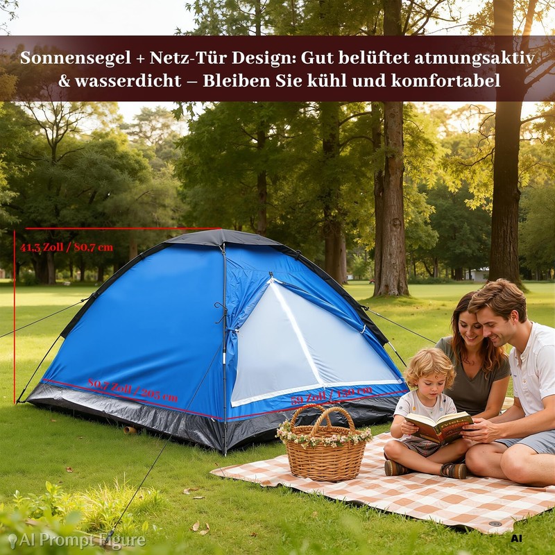 Camping Tents Lightweight Portable Small Tents Adults and Kid 2