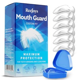 Mouth Guard for Grinding Teeth at Night: 9 Pack Moldable Sleeping Nightguard for Dental Clenching - Custom Protector for Bruxism Adults One Size Fits All