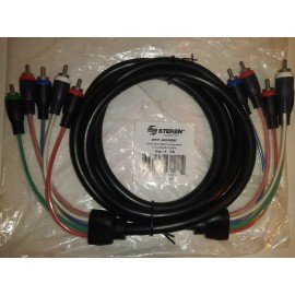 Steren NEW - 6 ft. 5-RCA Video Audio Cable STEREN 257-606BK