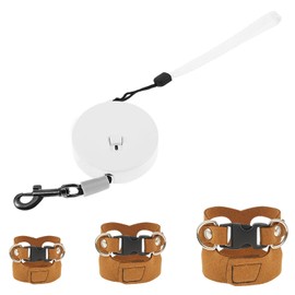 Leather 3 Size Bearded Dragon Harness and Leash Set Anti Bite Lizard Harness and Leash Set Adjustable for Reptile Hamster