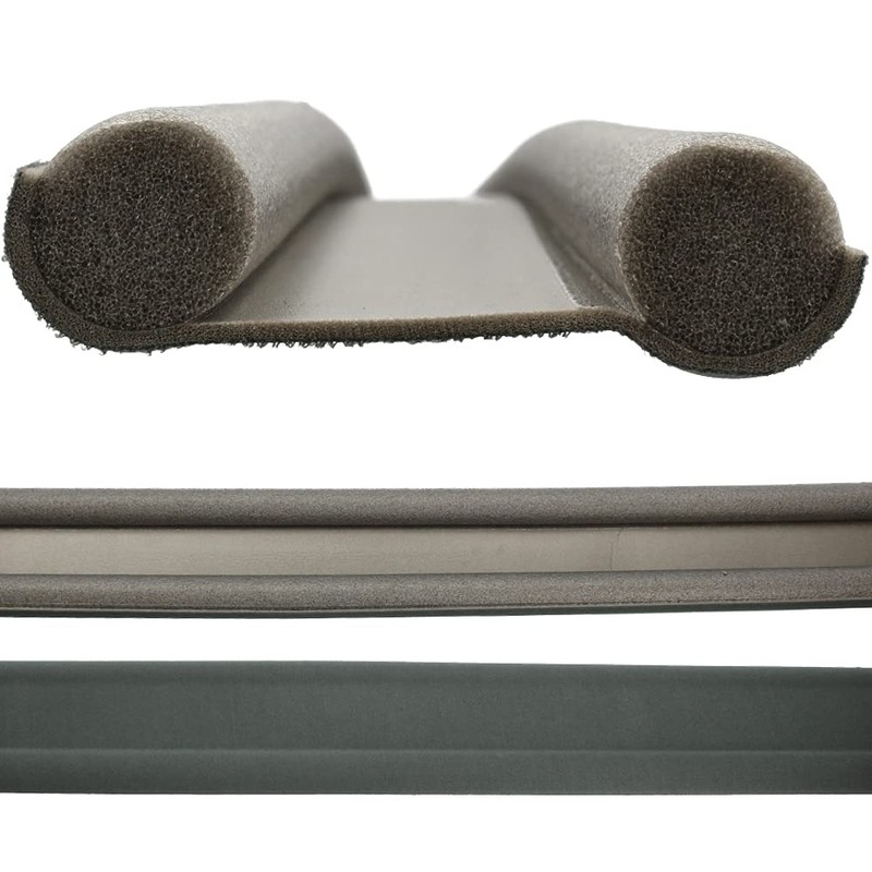 tesa MOLL® Draught Excluder for Doors, Grey Door Seal Bottom,