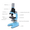40X‑1200X High Definition Microscope Monocular Plastic Biological Microscope for ChildBlue