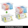 iDesign Plastic Stackable Hinged-Lid Pantry or Kitchen Storage Box -