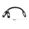 S SIENOC Microphone Cable 3pin XLR to Dual 2 XLR
