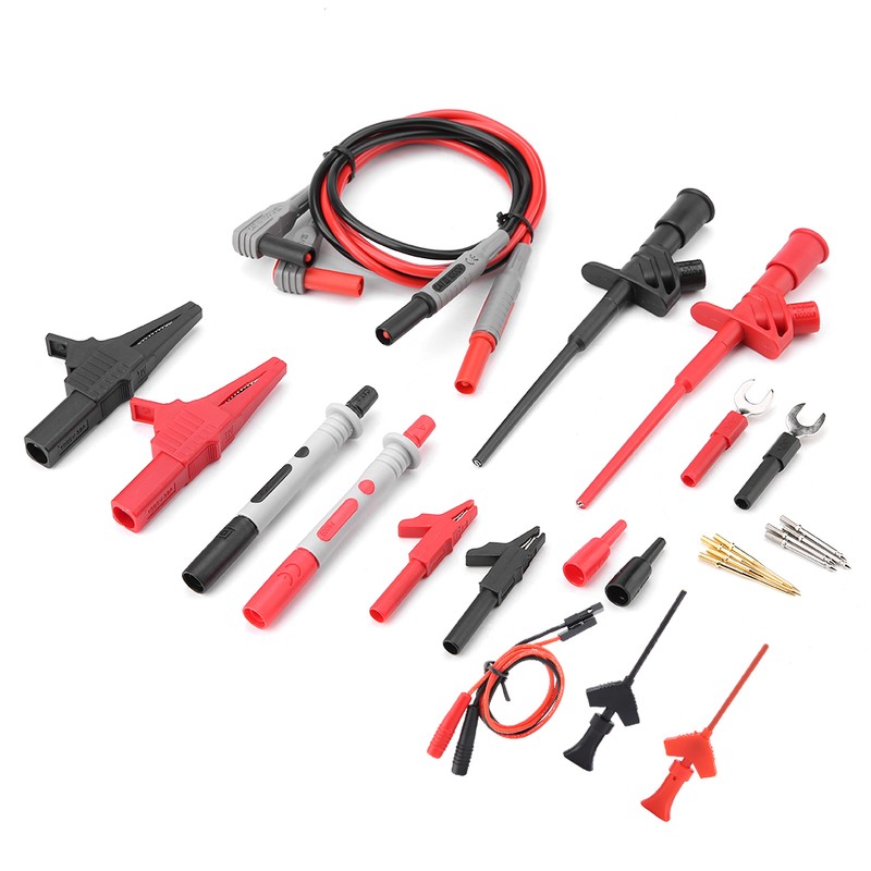 24Pcs P1300E Multifunction Replaceable Multimeter Probe Test Lead Kits