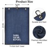 DYJYBMY Swing Swear Repeat Funny Golf Towel, Embroidered Navy Blue