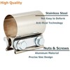1.5" Stainless Steel Exhaust Clamp,Universal Muffler Clamp Button Joint,Anti-Rust&Corrosion Resistant,Band