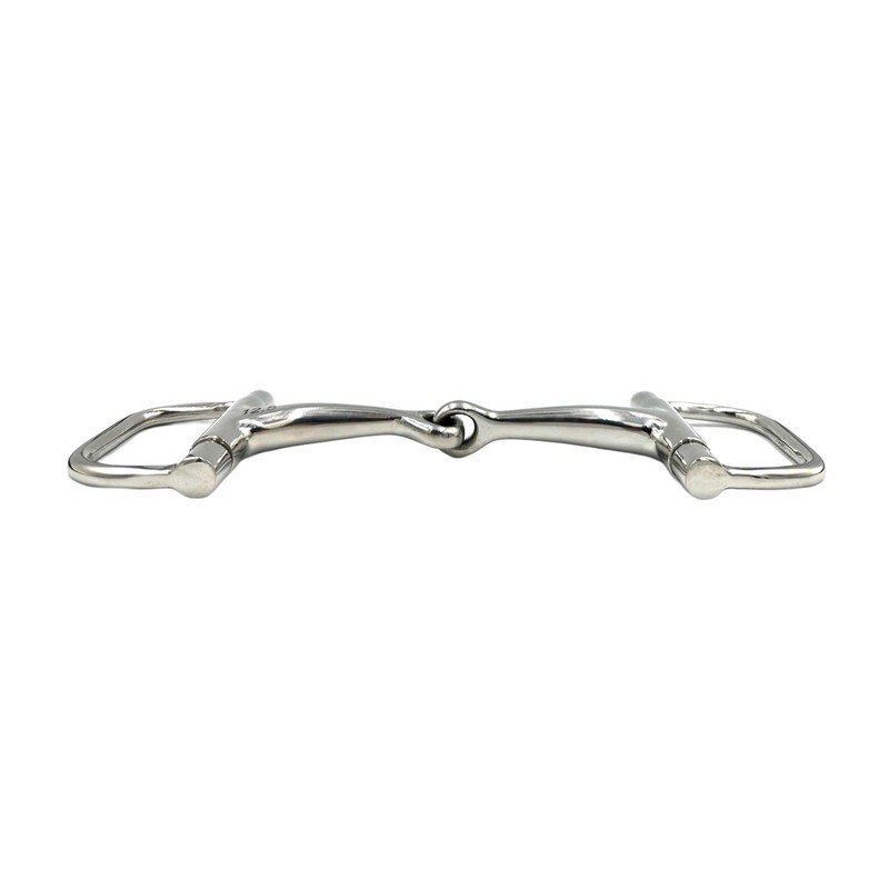 Equine Smile ES0106 D-Ring D-Button Bit Simple Broken Stainless Steel