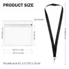 25-Pack Black Breakaway Lanyards with Large Horizontal Waterproof Badge Holders,