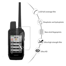 KZIOACSH Screen Protector for Garmin Alpha 200/Alpha 200i, 2 Pack Ultra Clear Anti-Scratch PET Screen Protector Full Coverage Touch Sensitive Non-Bubbles Anti-Fingerprint Screen Protective Film