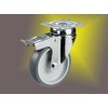 Stainless Steel Camera Castors Diameter 75 mm/Plate Attachment and Locking