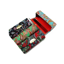 Paisley Print Lipstick Case w/Mirror (Pink)