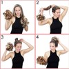 Gangel Hair Bun Hairpieces Extensions Curly Wavy Hair Ponytail Synthetic