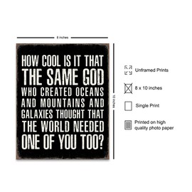 Christian Quotes Wall Decor for Men - Inspirational Gifts for Him - Bible Quotes Bedroom Aesthetic Wall Decor - God Quotes Wall Art - Christianity Inspiring Wall Art - Man cave Religious Wall Decor