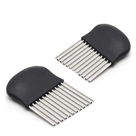 Crinkle Chopper, French Fry Slicer Salad Chopping Knife and Vegetable Steel Blade Cutting Tool, Set of 2