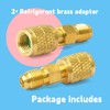 GLOXTED 2Pcs R32 R454B Brass Adapter 1/4 Inch Female to