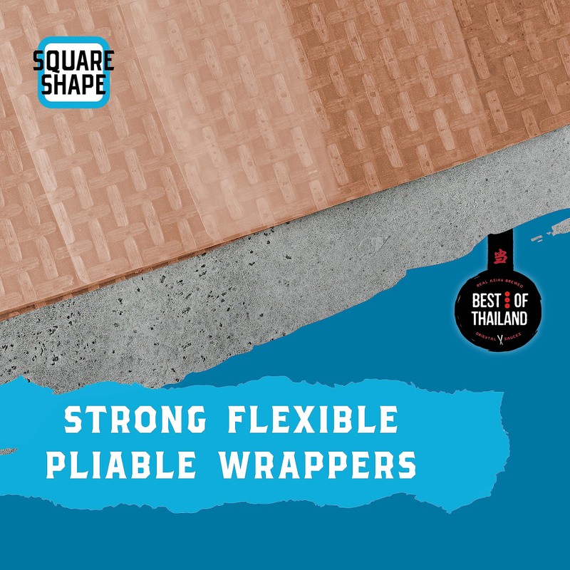 Best of Thailand [Square] Brown Rice Paper Wraps 3 Pack