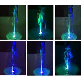 Lewisia 211 GPH Fountain Pump Submersible with LED Light Adjustable Water Flow for Garden Koi Pond Waterfall Aquatic Aquarium Fish Tank Statuary Pool Bird Bath