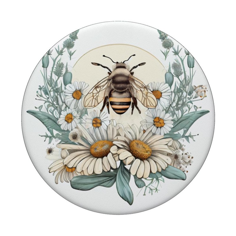 PopSocket PopGrip Bee Honey Bee Daisy with Interchangeable