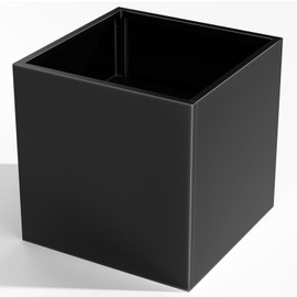 Nessxa Tall Metal Cube Planter for Outdoor Plants 20" L x 20" W x 20" H, Heavy Duty Steel Rectangular Planter Box with Removable Insert Shelf, Modern Décor for Outside, Indoor, Garden (Black)