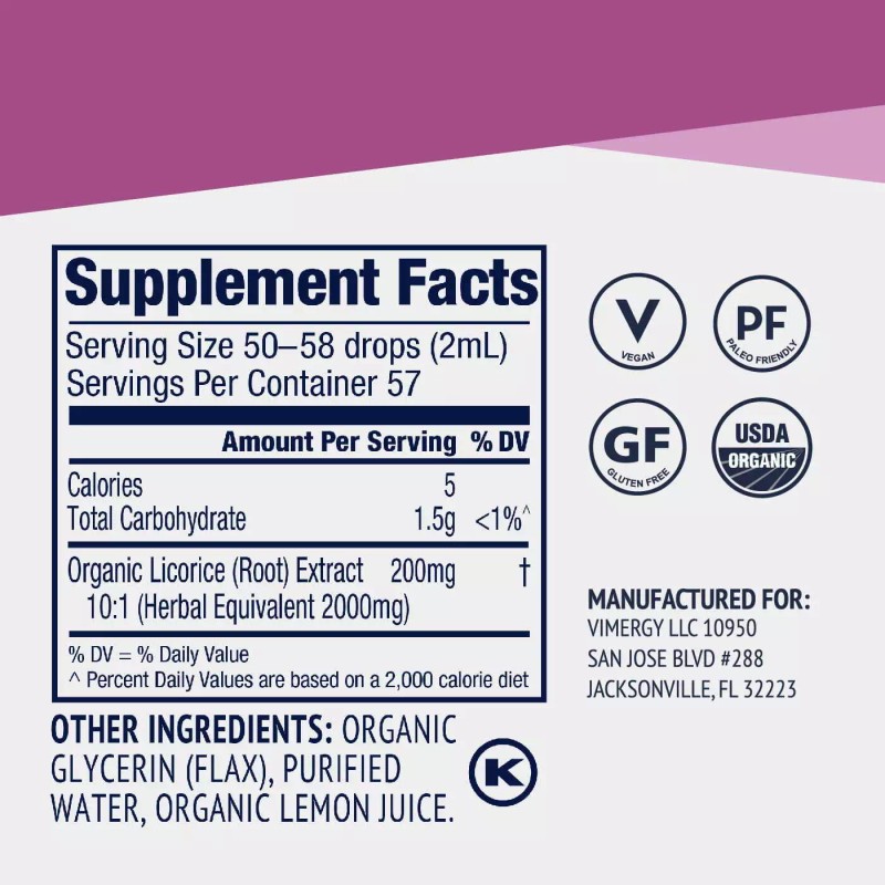 Vimergy USDA Organic Licorice Root Extract, 57 Servings