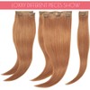 Loxxy Human Hair Clip in Extensions Auburn Blonde 110g 6Pcs