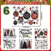 Vellibring 136 PCS Christmas Window Clings Stickers Winter Snowflakes Merry
