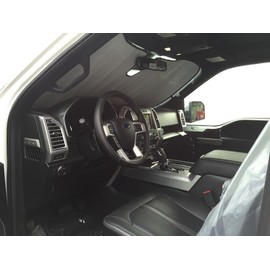 HeatShield, The Original Windshield Sun Shade, Custom-Fit for Ford F-150 Truck (Standard Cab) w/Sensor 2015, 2016, 2017, 2018 Silver Series