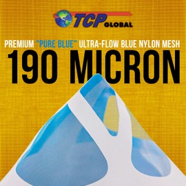 TCP Global 500 Pack of Paint Strainers with Fine 190 Micron Filter Tips - Premium "Pure Blue" Ultra-Flow Blue Nylon Mesh - Cone Paint Filter Screen