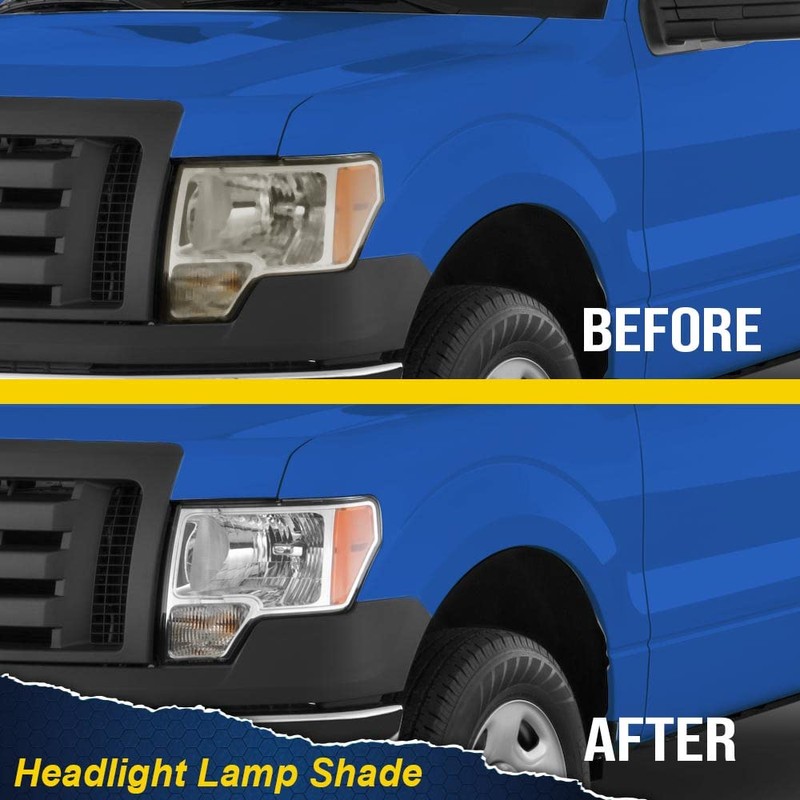 Headlight Lens Cover, Compatible with 2009-2014 Ford F150 Clear