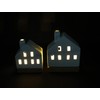 FRANK FLECHTWAREN LED House White, Set of 2, Dimensions: Height