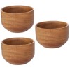 Baluue 3pcs Wooden Shaving Cream Bowl for Men Durable Light