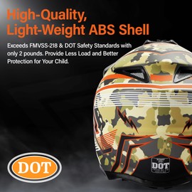 XFMT DOT Unisex-Adult Motocross Helmets Off Road ATV Dirt Bike BMX Full Face Helmets (Camouflage, X-Large)