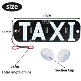 NSKANQI 2pcs Taxi Led Car Windscreen Cab Indicator Lamp 12V taxi Sign Bulb Windshield Taxi Guiding lights (Red)