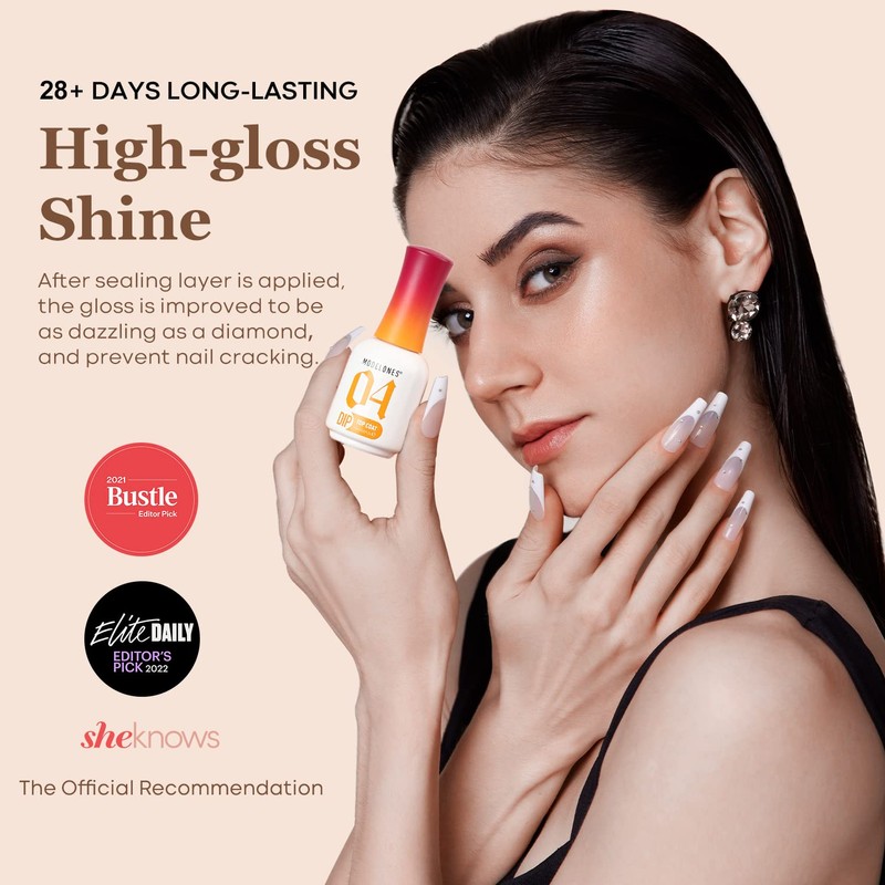 modelones Dip Powder Liquid Set 4+4 Pcs, Dip Powder System