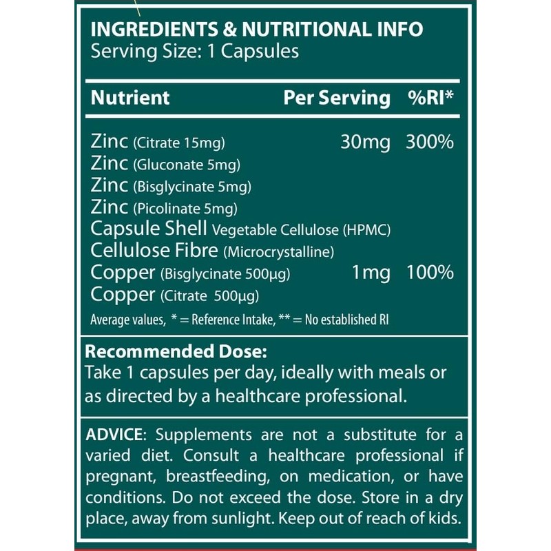 High Strength Ultra Zinc Complex, 120 Premium Capsules, Immune System,