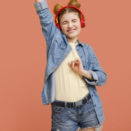 TIESOME 2PCS Adjustable Kids Elastic Belts, Stretch Waist Belts Black Metal Square Buckle Boys Belt for Pants Jeans Uniform (Black)