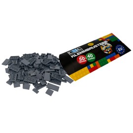 90 Clamping Blocks Tiles Building Blocks 1 x 2 2 x 2 2 x 4 Nubs Compatible Free Choice 34 Colours (851 - Dark Grey)