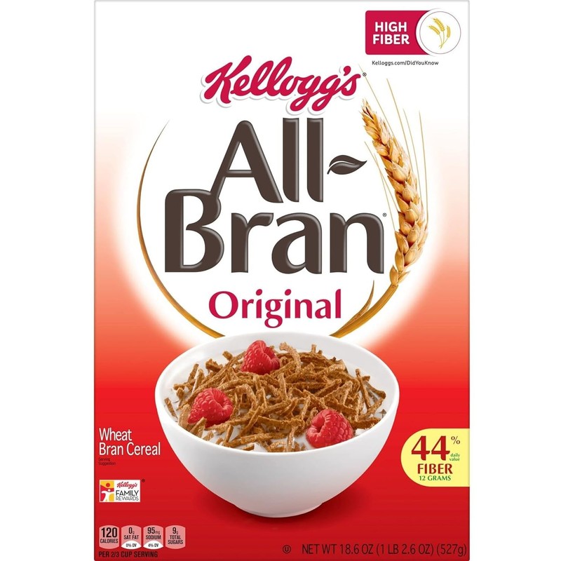 Generic Kelloggs.All Bran Breakfast Cereal - 8 Vitamins and Minerals