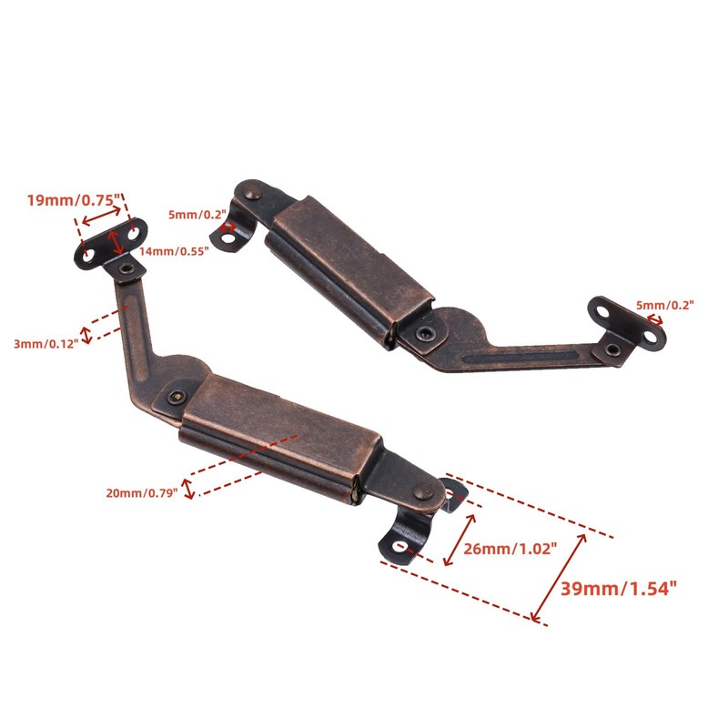 T Tulead 2 Pair Lid Support Hinge, Heavy Duty Spring