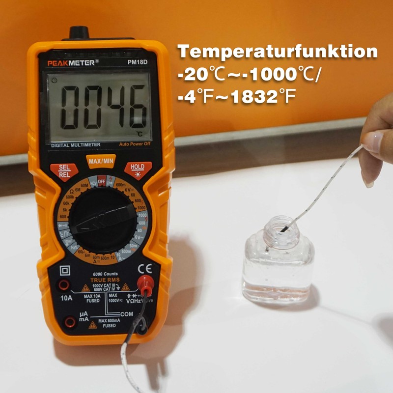 Digital Multimeter with 6000 Counts, True RMS Voltmeter Ohmmeter Ammeter,