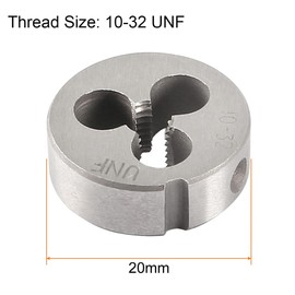 TA-VIGOR 1 Stück 10–32 UNF metrische verstellbare Gewindeschneider, legierter Werkzeugstahl, Rechtshänder, runde Schneideisen zur Bearbeitung, Korrektur oder Reinigung von Außengewinden (Metall