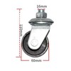 Ronyme Generic Floor Jack Casters 16mm Stem Replacement Trailer Caster