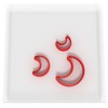 JUST CUTTERS Moon Shaped Cutters | Mini/Tiny Plastic Cutter for