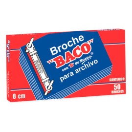 Baco | Caja Con 50 Broches Baco B-082 Metálicos