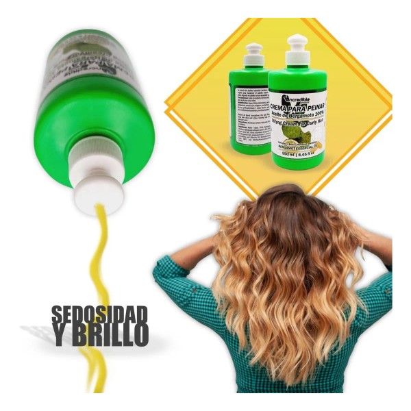 Crema Para Peinar Rizos Con Bergamota Y Colageno 250 Ml